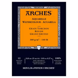 Arches akvarellblock-300g-14,8x21-12st-Rough