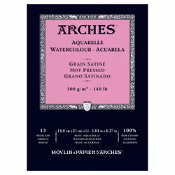 Arches akvarellblock-300g-14,8x21-12st-HP