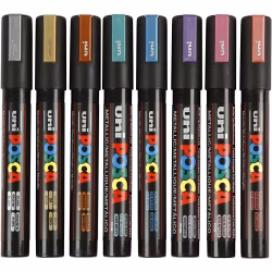 Posca-PC5-8st painting marker-Metallic-1,8-2,5mm