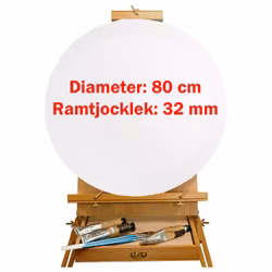 Canvas-Rund-80cm-380gram-Färgpaletten-2pack