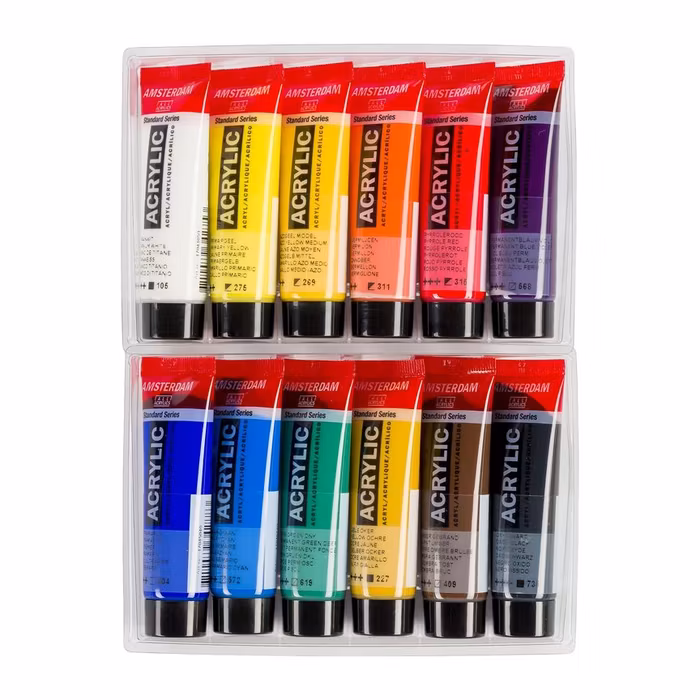 Amsterdam färgset 20ml 12st-General selection