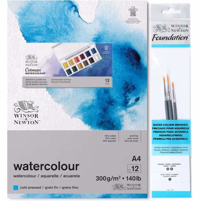 Akvarell set -Winsor Newton-3 delar