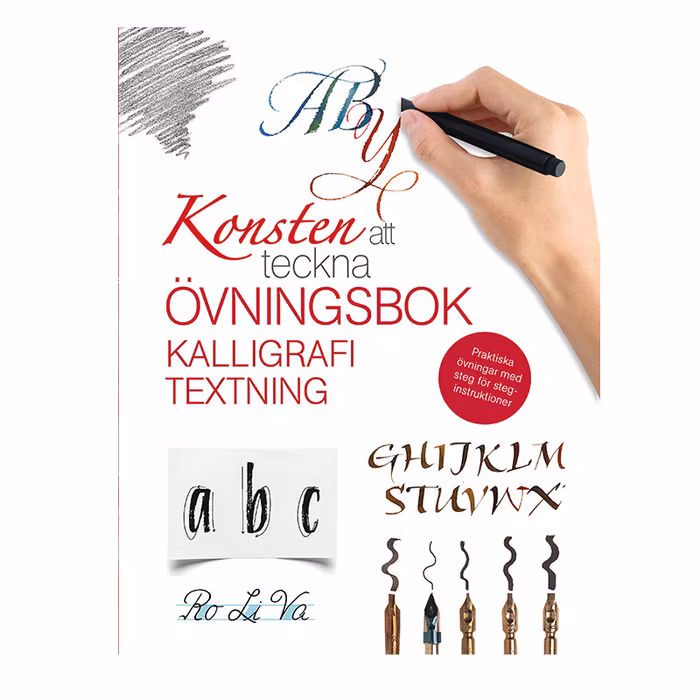 Konsten Att Teckna Kalligrafi Textning-Övningsbok