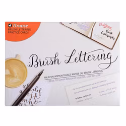 Kalligrafi brush lettern-övningskort-15st