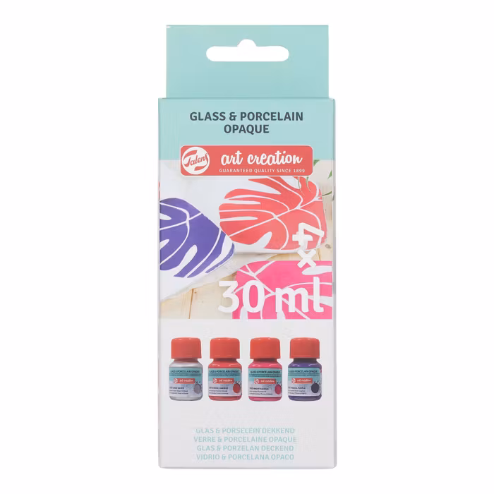 Glas & porslinfärg 4 st x 30ml-Pink silver