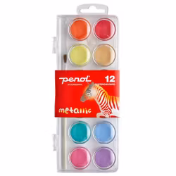Penol Metallisk Akvarellfärg 12-Pack