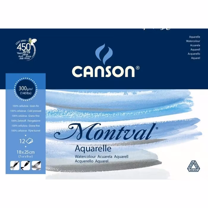 Canson-Montval CP 18x25 cm 300G Pad 12st