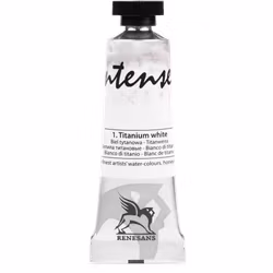 Renesans-extrafine watercolours in tubes 15 ml-01-TITANIUM OPAQUE WHITE