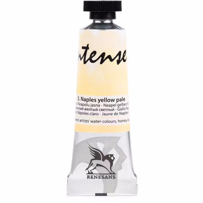 Renesans-extrafine watercolours in tubes 15 ml-03-NAPLES YELLOW PALE