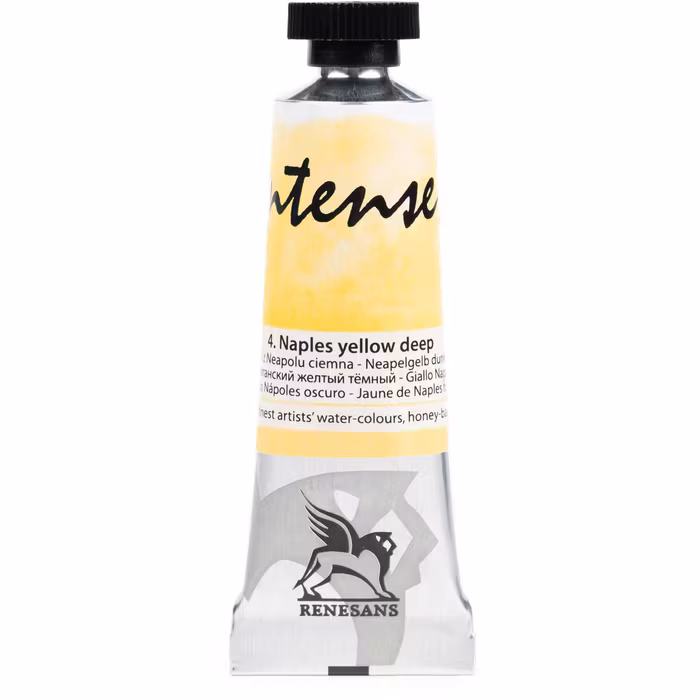 Renesans-extrafine watercolours in tubes 15 ml-04-NAPLES YELLOW DEEP
