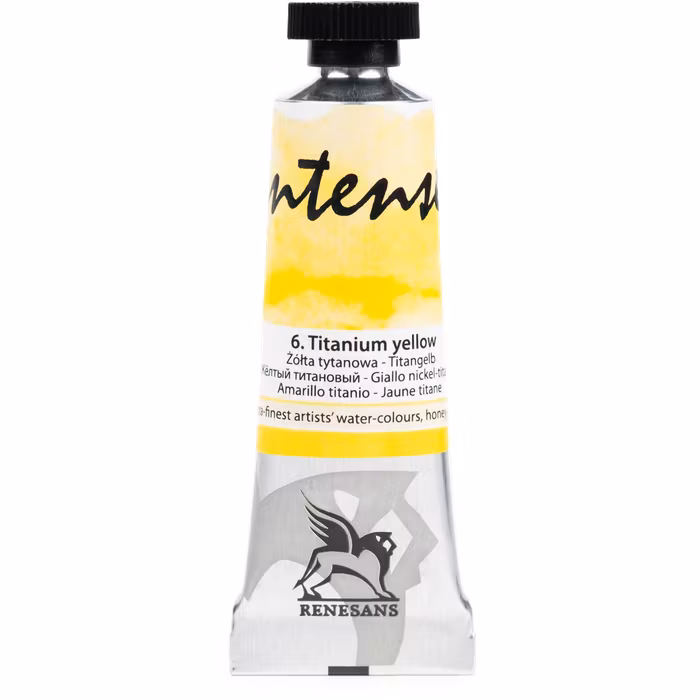 Renesans-extrafine watercolours in tubes 15 ml-06-TITANIUM YELLOW