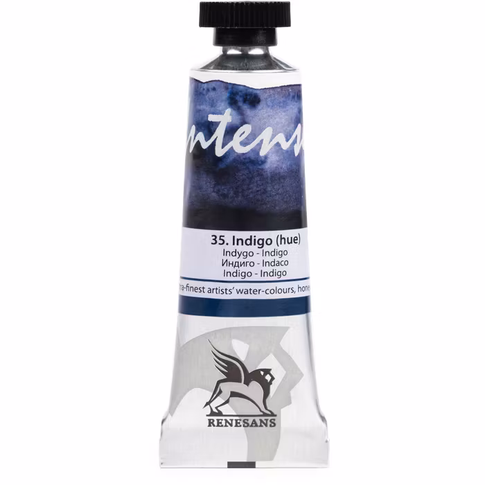 Renesans-extrafine watercolours in tubes 15 ml-35-INDIGO