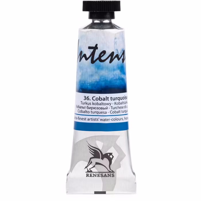 Renesans-extrafine watercolours in tubes 15 ml-36-COBALT TURQUOISE