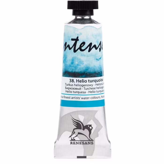 Renesans-extrafine watercolours in tubes 15 ml-38-HELIO TURQUOISE
