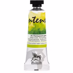 Renesans-extrafine watercolours in tubes 15 ml-39-PERMANENT GREEN