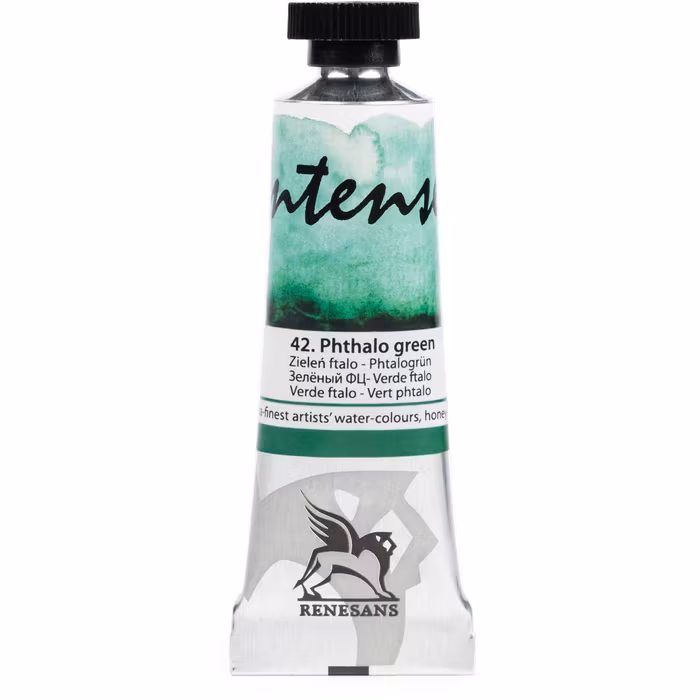 Renesans-extrafine watercolours in tubes 15 ml-42-PHTHALO GREEN