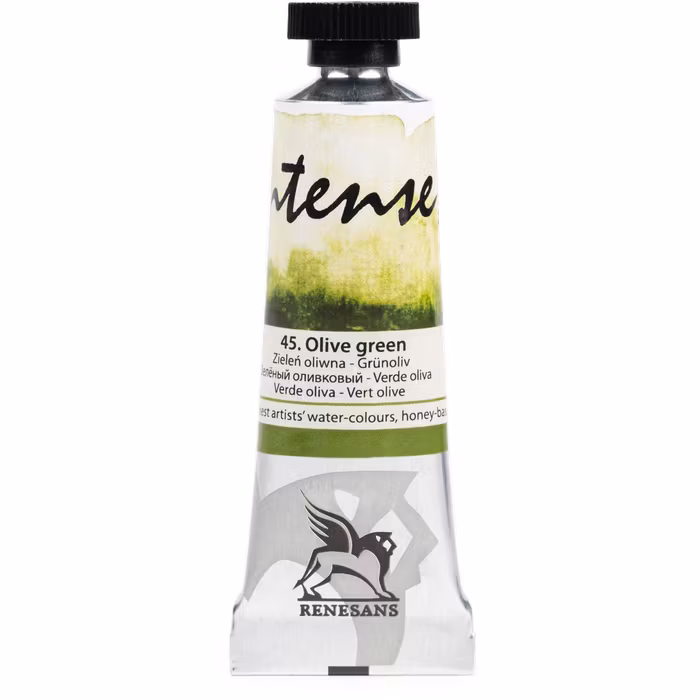 Renesans-extrafine watercolours in tubes 15 ml-45-OLIVE GREEN