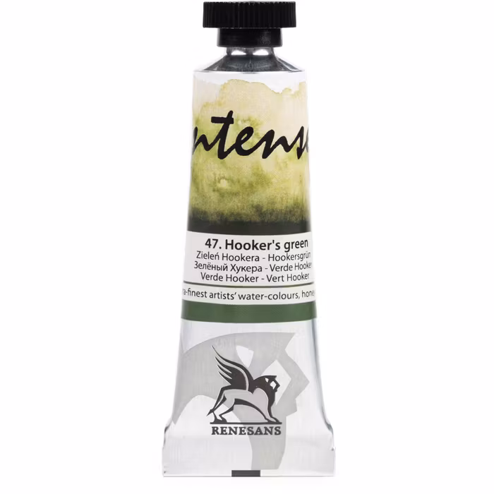 Renesans-extrafine watercolours in tubes 15 ml-47-HOOKER'S GREEN