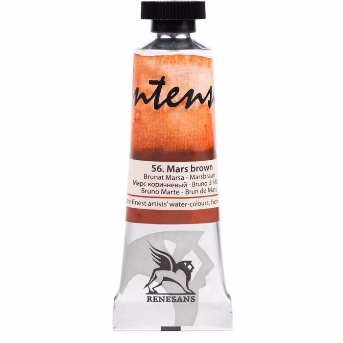 Renesans-extrafine watercolours in tubes 15 ml-56-MARS BROWN