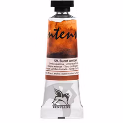 Renesans-extrafine watercolours in tubes 15 ml-59-BURNT UMBER