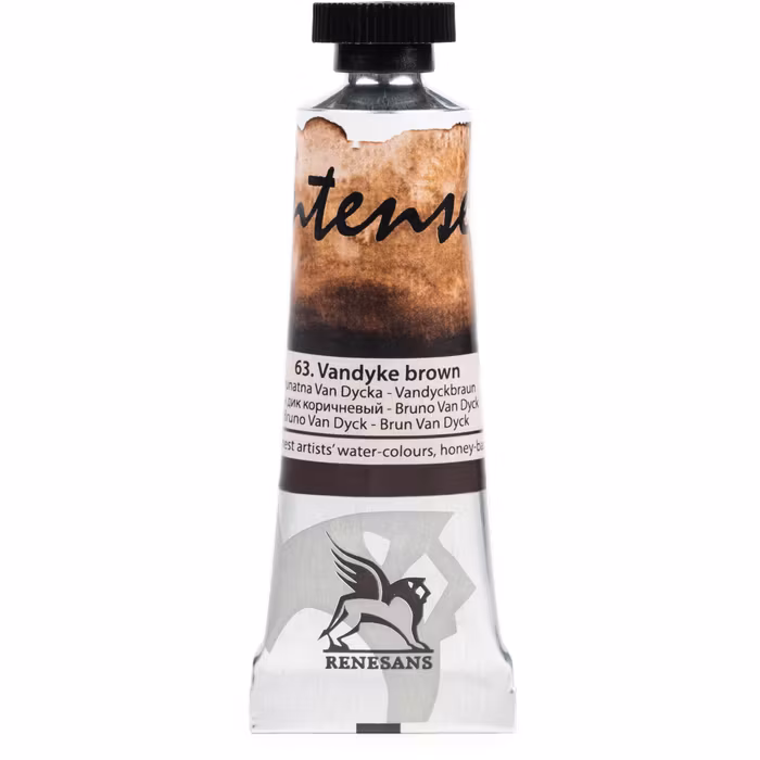 Renesans-extrafine watercolours in tubes 15 ml-63-VANDYKE BROWN