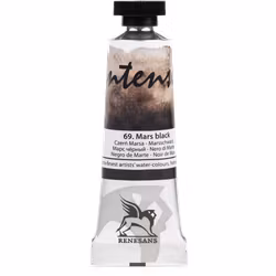 Renesans-extrafine watercolours in tubes 15 ml-69-MARS BLACK