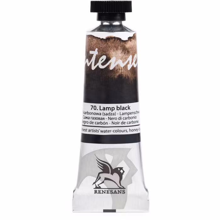 Renesans-extrafine watercolours in tubes 15 ml-70-LAMP BLACK