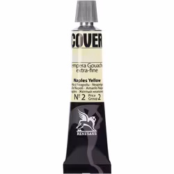Renesans-Cover tempera gouache extrafine in tubes 20 ml -02-Naples yellow