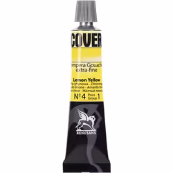 Renesans-Cover tempera gouache extrafine in tubes 20 ml -04-Lemon yellow
