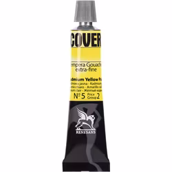 Renesans-Cover tempera gouache extrafine in tubes 20 ml -05-Cadmium yellow pale