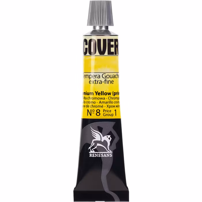 Renesans-Cover tempera gouache extrafine in tubes 20 ml -08-Chromium yellow (hue)