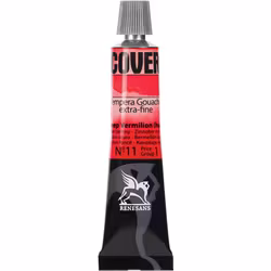 Renesans-Cover tempera gouache extrafine in tubes 20 ml -11-Deep vermilion