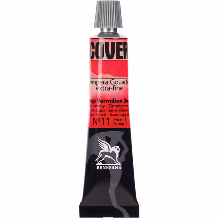 Renesans-Cover tempera gouache extrafine in tubes 20 ml -11-Deep vermilion