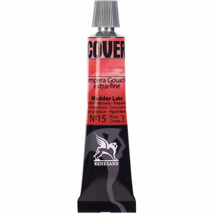 Renesans-Cover tempera gouache extrafine in tubes 20 ml -15-Madder lake