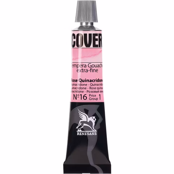 Renesans-Cover tempera gouache extrafine in tubes 20 ml -16-Rose quinacridone