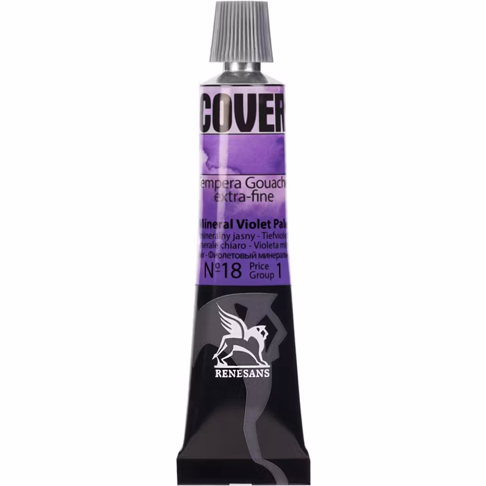 Renesans-Cover tempera gouache extrafine in tubes 20 ml -18-Mineral violet pale