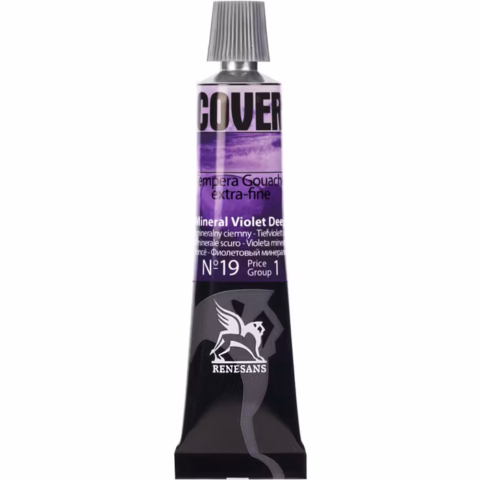 Renesans-Cover tempera gouache extrafine in tubes 20 ml -19-Mineral violet deep