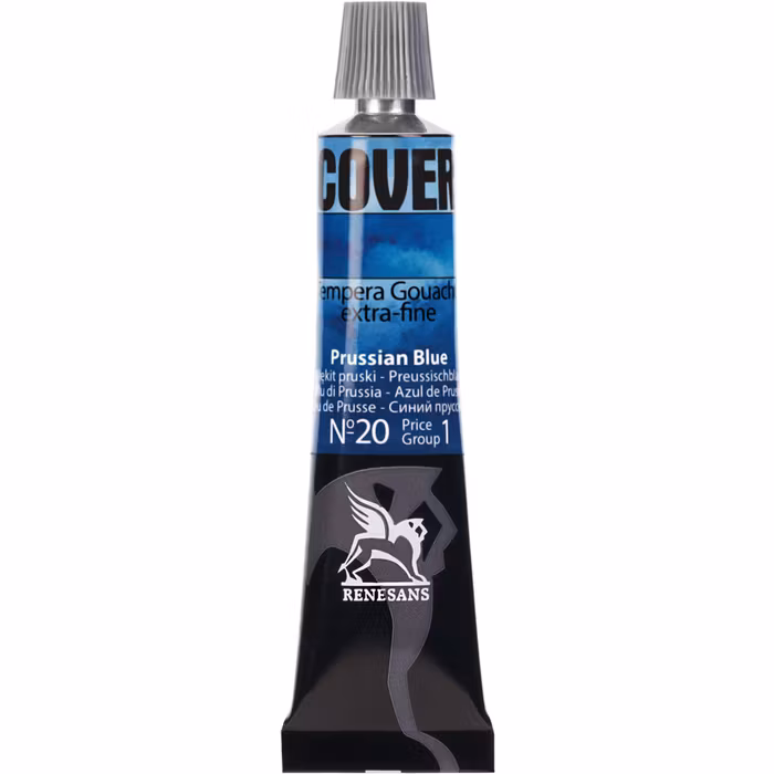 Renesans-Cover tempera gouache extrafine in tubes 20 ml -20-Prussian blue