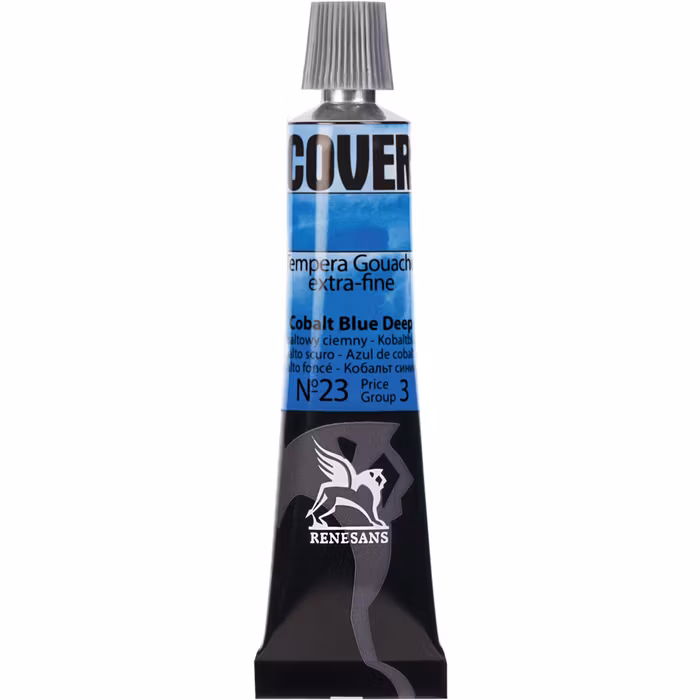 Renesans-Cover tempera gouache extrafine in tubes 20 ml -23-Cobalt blue deep