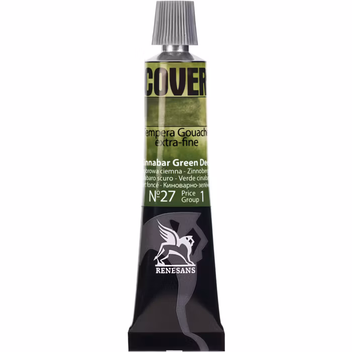 Renesans-Cover tempera gouache extrafine in tubes 20 ml -27-Cinnabar green deep