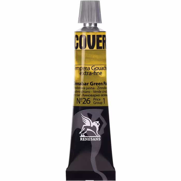 Renesans-Cover tempera gouache extrafine in tubes 20 ml -26-Cinnabar green pale