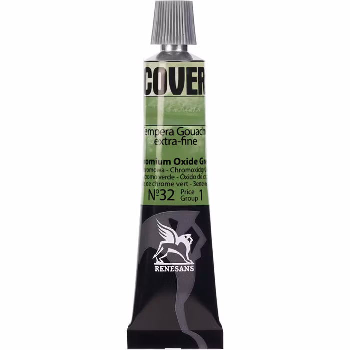Renesans-Cover tempera gouache extrafine in tubes 20 ml -32-Chromium oxide green