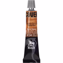Renesans-Cover tempera gouache extrafine in tubes 20 ml -34-Burnt sienna