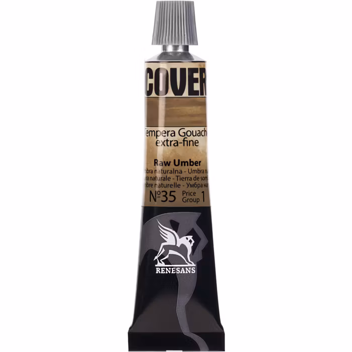 Renesans-Cover tempera gouache extrafine in tubes 20 ml -35-Raw umber