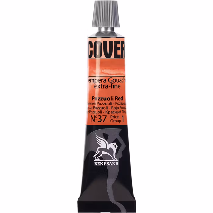 Renesans-Cover tempera gouache extrafine in tubes 20 ml -37-Pozzouli red