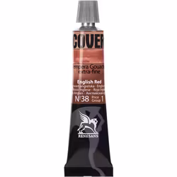 Renesans-Cover tempera gouache extrafine in tubes 20 ml -38-English red
