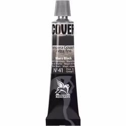 Renesans-Cover tempera gouache extrafine in tubes 20 ml -41-Mars black