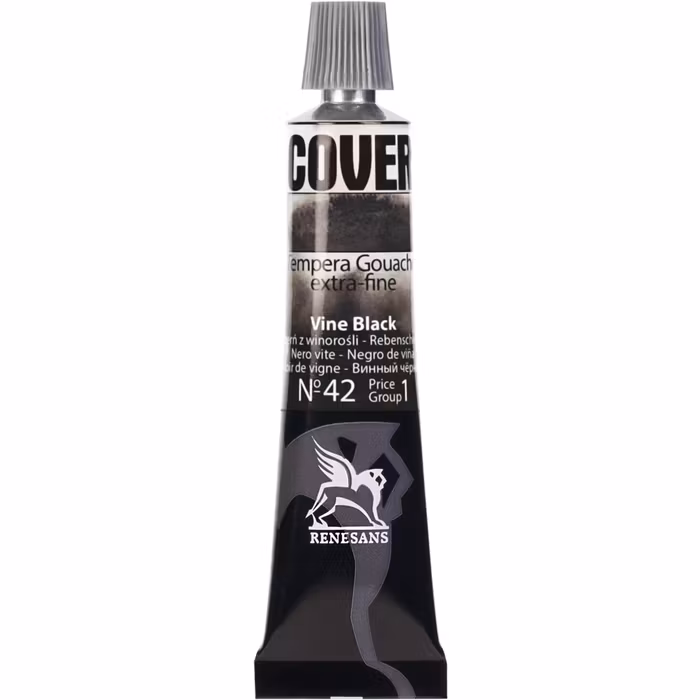 Renesans-Cover tempera gouache extrafine in tubes 20 ml -42-Vine black