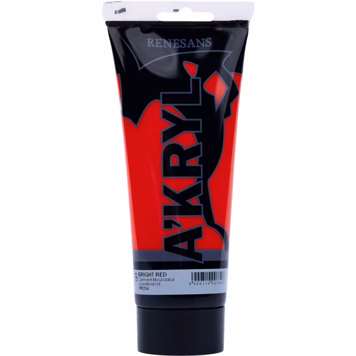Renesans-A'kryl satin 200 ML-09-BRIGHT RED