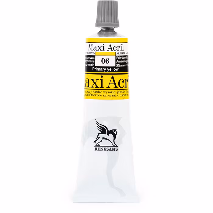 Renesans-MAXI akryl gloss 60 ML-06-PRIMARY YELLOW